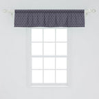 Ambesonne Navy Blue Window Valance Pack of 2, Geometric Dotted Pattern Design with Abstract Ogee Shapes Grid Ornament Tile, Rod Pocket Curtain Valances for Kitchen Bedroom, 42" X 12", Dark Blue Tan