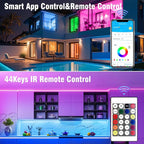 VOLIVO 300ft LED Strip Light Bluetooth, Color Changing LED Strip Lights for Bedroom, Music Sync RGB Lighting with 24Key Remote/APP Control for Home Decoration