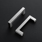 Ravinte 20 Pack 3-1/2 Inch Square Cabinet Handles Satin Nickel Pulls Brushed Nickel Drawer Pulls Kitchen Cupboard Hardware for Cabinets Cupboard Drawer Handles