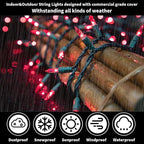 LAMPHOME Super-Bright Extendable Pink Christmas Lights Decoration 150Lights 31.9ft UL Certified Mini Bulb String Lights Set for Outdoor Christmas Tree Garden Holiday Party Patio Wedding Garland Decor