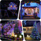 Decute 500LED 164FT Fairy String Lights Christmas Lights Green Copper Wire with Remote, Firefly Starry Light for DIY Christmas Tree Costume Wedding Party Table Centerpiece Decor Multicolor