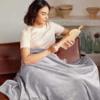 Exclusivo Mezcla Fleece Throw Blanket for Couch, Sofa, 300GSM Super Soft and Warm Blankets, Light Grey Throw All Season Use, Cozy, Plush, Lightweight, 50x60 Inches