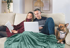 Utopia Bedding Fleece Blanket Queen Size Celadon 300GSM Luxury Fuzzy Soft Anti-Static Microfiber Bed Blanket (90x90 Inch)