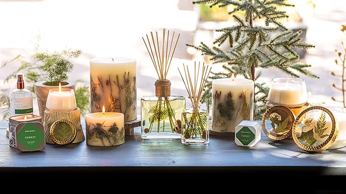 Rosy Rings Forest Botanical Reed Diffuser 4oz - Lasts 6-12 Months, Aromatherapy Diffuser, Reed Diffuser Sticks, Diffuser with Botanicals Perfect for Home Decor!