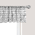 Ambesonne Music Window Valance, Abstract Style Professional Pattern Notes and Clef Sheet Play Writing Print, Curtain Valance for Kitchen Bedroom Decor with Rod Pocket, 54" X 18", Black White
