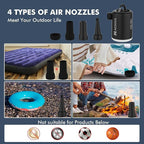 AKSOUL Portable Air Pump for Inflatables: Electric Pumps for Air Mattress Air Bed Pool Floats Raft (Basic & Tiny & Upgraded)