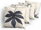 Ambesonne Botanical Throw Pillow Cushion Case Pack of 4, Minimalist Watercolor Painting Leaves Agave Branches Plant in a Pot, Modern Accent Double-Sided Digital Printing, 24", Purpleblue and Dimgray