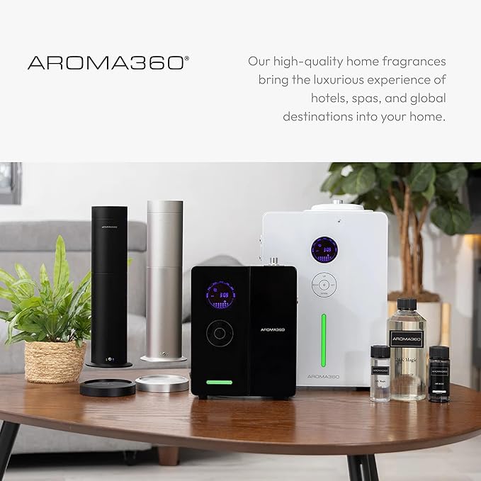 Aroma360 - Adore Oil Blend - Luxury Hotel Inspired Essential Oil Diffuser - Aromatherapy Scent Diffuser Oil - White Tea, Jasmine and Peony 6.7 fl oz, 200 mL