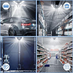 LED Garage Lights Bulb 10+1 Panels 2 Pack -200W, 20000LM 6500K Led Shop Light with 6+1 Deformable Panels, Ceiling Lights for Basement Barn Light Garage