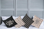 Ambesonne Modern Throw Pillow Cushion Case Pack of 4, Scandinavian Minimal Ornaments Boho Feather Leaves and Home Phrase, Modern Accent Double-Sided Digital Printing, 18", Pale Tan and Charcoal Grey