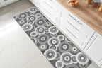 Custom Length Cut to Size Retro Modern Geometric Carpet Runner Rug for Hallways, Non Slip Rubber Backed, 31 inch Wide X Customized Length, Geo Grey, 31 inch X 8 feet