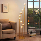2pcs 9 Arm Candelabra,Floor Candle Holders Tall Set for Wedding Aisle Decoration,Gold Candelabras for Fireplace,Candle Stand Fit for Flameless or Wax
