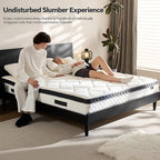 King Size Mattress in a Box, 12 Inch Hybrid Mattress with Individual Pocket Spring & Memory Foam, Soft, Motion Isolation, Medium Firm Comfort for Pressure Relief, CertiPUR-US Certified