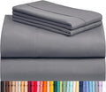 LuxClub Twin Sheets - Soft Kids Bed for Boys and Girls, 3 PC Deep Pockets Wrinkle Free Fitted Machine Washable Hotel Bedding Silky Soft- Light Grey