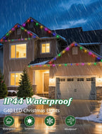 SUNSGNE 25FT LED Colored Christmas Lights with 25 G40 LED Shatterproof Frosted Multicolor Globe Bulbs, Waterproof Colorful Christmas String Lights for Patio Backyard Porch Balcony Gazebo Party Decor