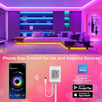Nexillumi Led Lights for Bedroom 100ft Music Sync Color Changing Led Strip Lights Smart with Remote and App Control Built-in Mic for Party Home Room Decor Luces LED para Cuarto