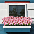 AGIRL 24 Bundles Artificial Flowers for Outdoor,No Fade Fake Plastic Flowers Faux Plants for Decoration Hanging Planters Indoor Outside Garden Porch Window Box Home Wedding Farmhouse