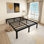 45MinST 14 Inch Reinforced Platform Bed Frame/3500lbs Heavy Duty/Easy Assembly Mattress Foundation/Steel Slat/Noise Free/No Box Spring Needed, Twin
