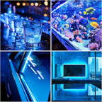 LED Strip Lights ICE Blue COB 320 LEDs High Brightness Indoor Use Flexible Thin LED Lights for Home DIY Display Cabinet 5V USB LED Short Light, Commercial Decoration TV Lights (3.28FT/3Pack)