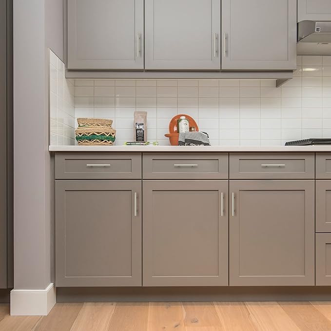 Ravinte 25 Pack 6 inch Cabinet Pulls Brushed Nickel Stainless Steel Kitchen Cupboard Handles Cabinet Handles, 3.5 inch Hole Center