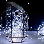 USB Fairy String Lights, 40FT 120LED Firefly String Lights, 8 Lighting Modes Twinkle Lights for Bedroom Halloween Christmas Tree Wreath Party Wedding Baby Shower Decoration, Pure White