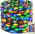 Decute 500LED 164FT Fairy String Lights Christmas Lights Green Copper Wire with Remote, Firefly Starry Light for DIY Christmas Tree Costume Wedding Party Table Centerpiece Decor Multicolor