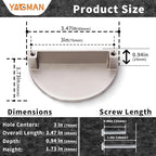Brushed Nickel Cabinet Pulls 6 Pack 3 Inch Modern Drawer Handles Kitchen Cupboard Half Moon Bathroom Dresser Sunflower Cup Pull SH-BN76-6
