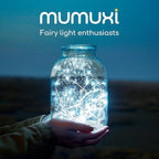 MUMUXI Battery Operated 16 Pack of Copper Wire LED Fairy Lights, 10ft Cool White, Easy to Shape, Waterproof, Indoor/Outdoor Use