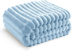 Bedsure GentleSoft Blue Fleece Blanket for Couch - Cozy Soft Blankets for Women, Cute Small Throws for Girls, Light Blue, 50x70 Inches