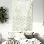 Lunarable Green and Beige Tapestry, Green Leaves on Skinny Tangled Sprigs Fresh Nature Theme Foliage, Wall Hanging for Bedroom Living Room Dorm Decor, 60" X 80", Pistachio Green