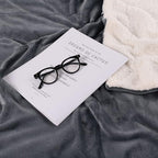 NANPIPER King Size Sherpa Blanket, Soft Fleece Throw for Bed, Reversible Thick Fuzzy Blanket for Winter (Grey, 90x108 inches)