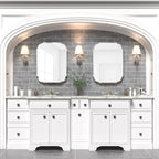 Silver Wall Mirror-Beveled Edge Frameless Mirrors for Bathroom, Vanity, Bedroom, Rectangle Mirrors（17.8X23.7inch）