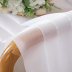 OVZME White Sheer Curtains 84 inches Long 2 Panels Set, Sheer White Curtains for Living Room/Bedroom, Rod Pocket Light Filtering Sheer Drapes, Airy Lightweight Window Treatments, Each 42W x 84L