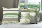 Ambesonne Grunge Throw Pillow Cushion Case Pack of 4, Abstract Design Simplistic Minimal Stripes Brushstrokes Contemporary, Modern Accent Double-Sided Digital Printing, 18", Slate Brown and Green