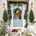 3.6FT Fake Topiary Trees Artificial Outdoor 2 Pcs Faux Cedar Tree UV Resistant Shrubs for Outdoor Patio, Porch, Garden Indoor Planters Home Decoration