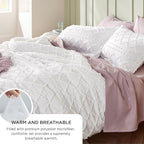 Bedsure California King Comforter Set - Olive Green Comforter, Boho Tufted Shabby Chic Bedding for Kids, 3 Pieces Vintage Farmhouse Bed Set for All Seasons, Fluffy Soft Bedding with 2 Pillow Shams