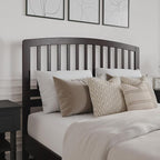 AFI Richmond Queen Size Headboard with Attachable Charger in Espresso