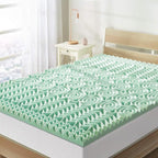 Mellow 1.5 Inch 5-Zone Memory Foam Mattress Topper, Calming Aloe Infusion, Dorm Essentials, Twin XL