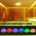 Homewerks 7141-80-RGB Bathroom Fan with Light LED Color Changing and Dimmable, SmartVent Humidity Sensing Ventilation Fan with Remote, 80 CFM 1.0 Sones