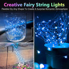 4 Pack 20FT 60LED Christmas Battery Operated Fairy Lights with Timer, Waterproof Battery String Lights Outdoor Indoor, Battery Twinkle Light for Bedroom Wedding Birthday Party Chirstmas (Blue)