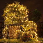 AWQ 360 LED 13.1ft x 6.6ft Warm White String Lights, 8 Modes, Timer Function, UL Certified, IP44 Rated, Outdoor Indoor Use