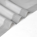 Chyhomenyc Sheer Light Grey Valances for Windows 2 Pack, Small Window Curtains for Living Room Bathroom Cafe Laundry Basement, Modern Top Dual Rod Pocket Voile Curtain, 42W x 14L inches