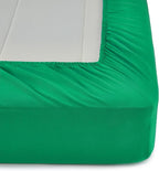 Amazon Basics 7 Piece Soft, All-Season Microfiber Kid's Bed-in-a-Bag Bedding Set, Full/Queen, Solid, Green