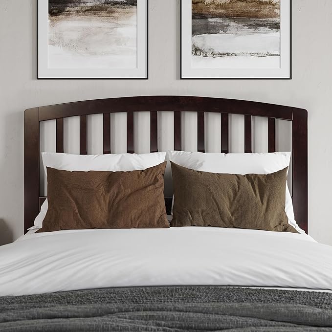 AFI Richmond Full Size Headboard with Attachable Charger in Walnut