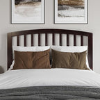 AFI Richmond Full Size Headboard with Attachable Charger in Walnut