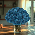 36 Pcs Artificial Chrysanthemums Flowers Silk Teal Ball Flower Fake Mums Flowers for Christmas Wedding Floral Table Centerpiece Home Decor