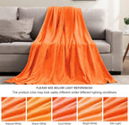 BEDELITE Fleece Blanket Twin Size Orange Throw Blanket for Couch & Bed, Luxury Plush Cozy Fuzzy Fall Blanket 60x80 inches, Super Soft & Warm Blankets for Travel Camping