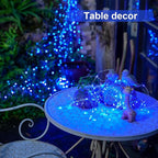 JMEXSUSS 8 Pack 50 LED Blue Fairy Lights Battery Operated Halloween Christmas Decorations