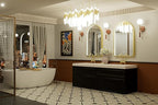 24x36 Inch Arched Gold LED Mirror for Bathroom, Adjustable 3000K/4500K/6000K, Wall Mounted Framed Lighted Bathroom Vanity Mirror with Lights, Anti-Fog, Dimmable, Memory Function