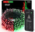 Brizled Smart Christmas Lights, 66FT 200 LED Color Changing Christmas Tree Lights App & Voice Control, Dimmable Red & Green WiFi Xmas String Light Music Sync for Indoor Outdoor Xmas Tree Wedding Party